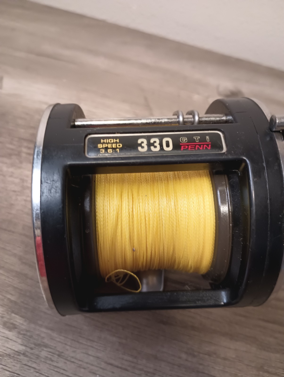Penn 330 GTi Graphite High Speed 3.6:1 Fishing Reel Made USA Spooled Braided