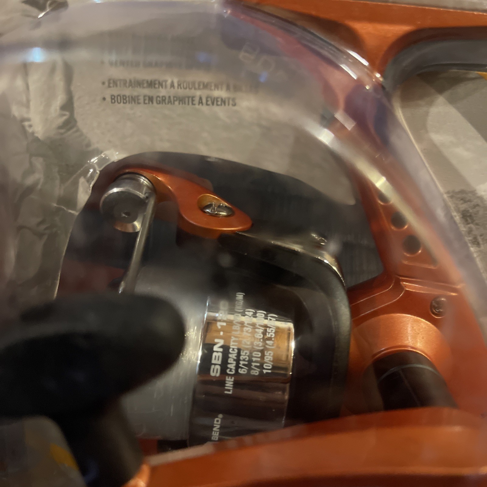 South Bend SBN-120/CP Fishing Neutron Spinning Reel Orange Brand New In Box