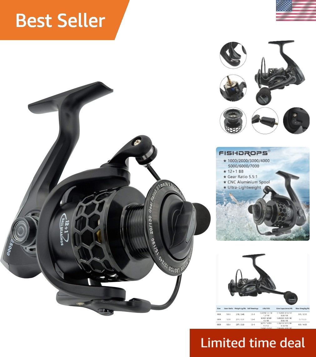 High-Performance Spinning Fishing Reel with 22 lbs Drag – Perfect for All Waters