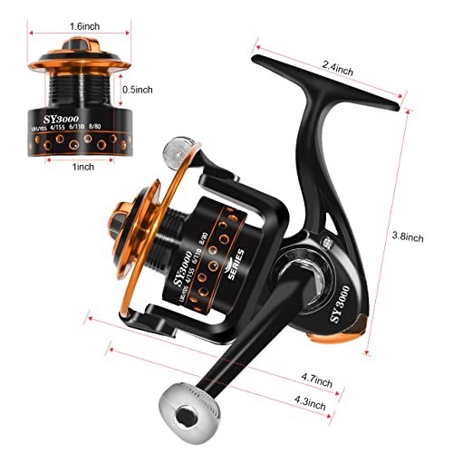 Lightweight Ultra Smooth Spinning Reel 12+1 BB for Ice/Summer Fishing 3000/1000
