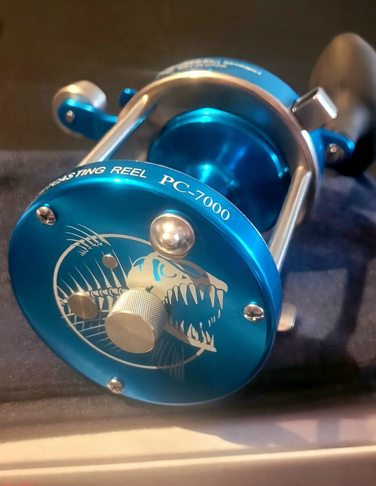 A&S Precision Reels PC 7000 Aqua – All Brass Gears & Lifetime Warranty Free Ship