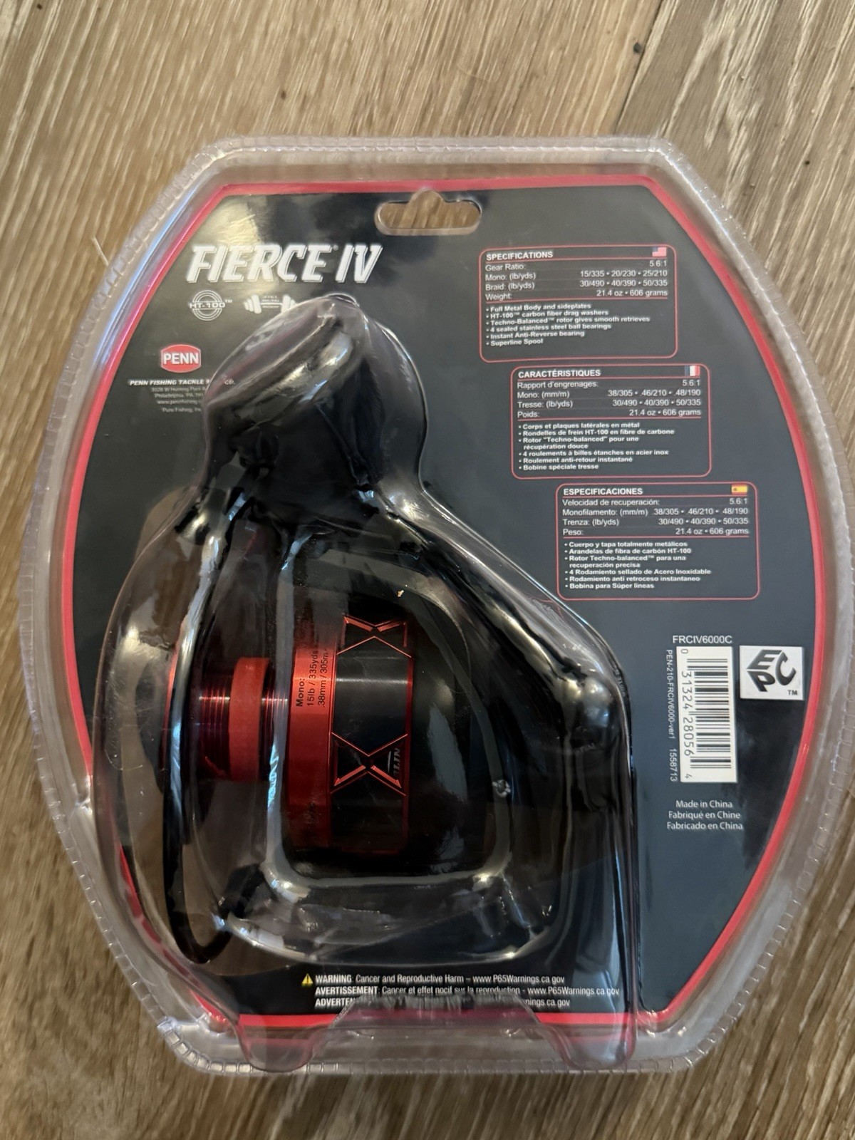 Penn Fierce IV 6000 Spinning Reel 5.6:1 4+1BB 25lb Drag Superline FRCIV6000