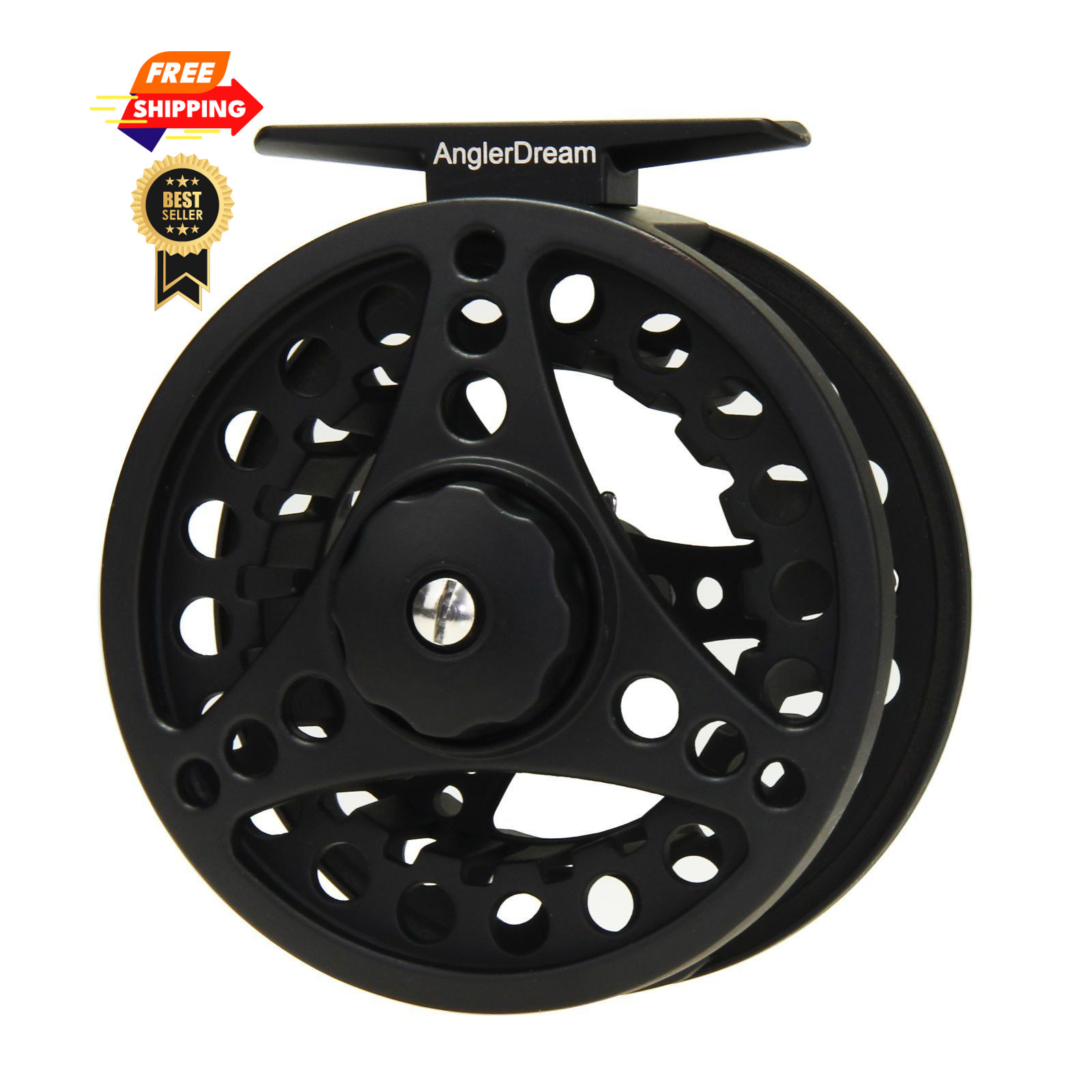 ANGLER DREAM Silver/Black (1/2WT 3/4 WT Reel, Black Fly Reel(Without Line)