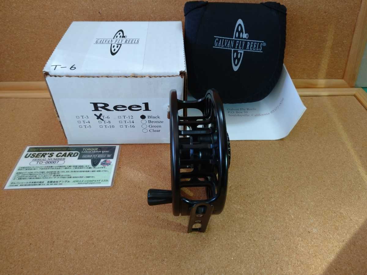 GALVAN Torque Series T-6 Fly Reel Black Right Hand Retrieve Large Arbor WF-6F+15