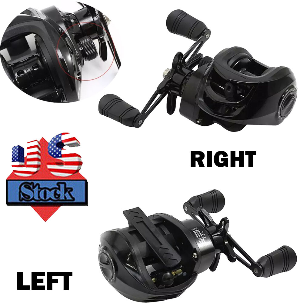 Fishing Baitcasting Reel 18+1BB 7.2:1 Gear Ratio Salt/Freshwater R/L Handle HOT