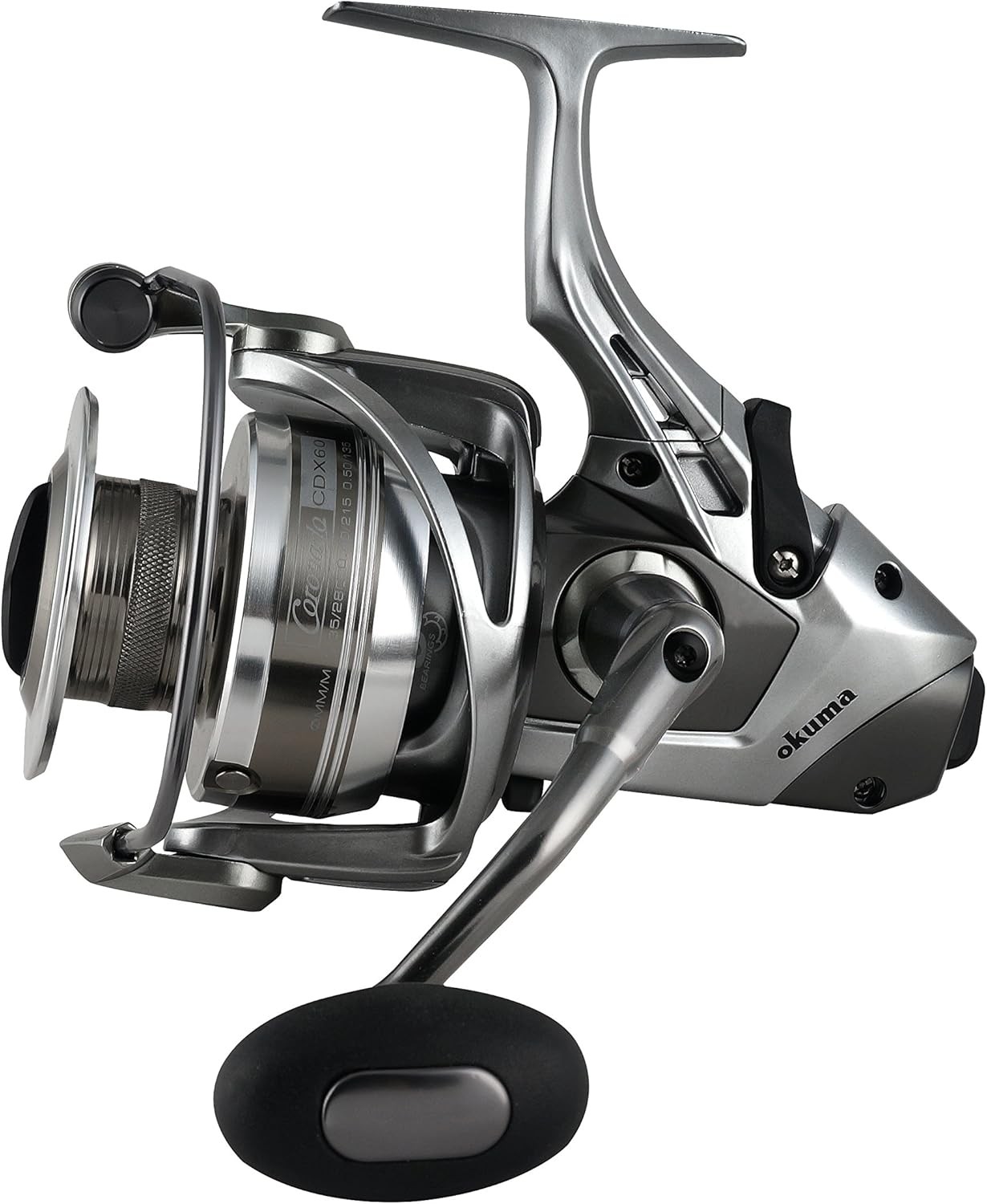 Okuma Coronado CDX Lightweight Baitfeeder Saltwater Reel 6500, Met/Grey