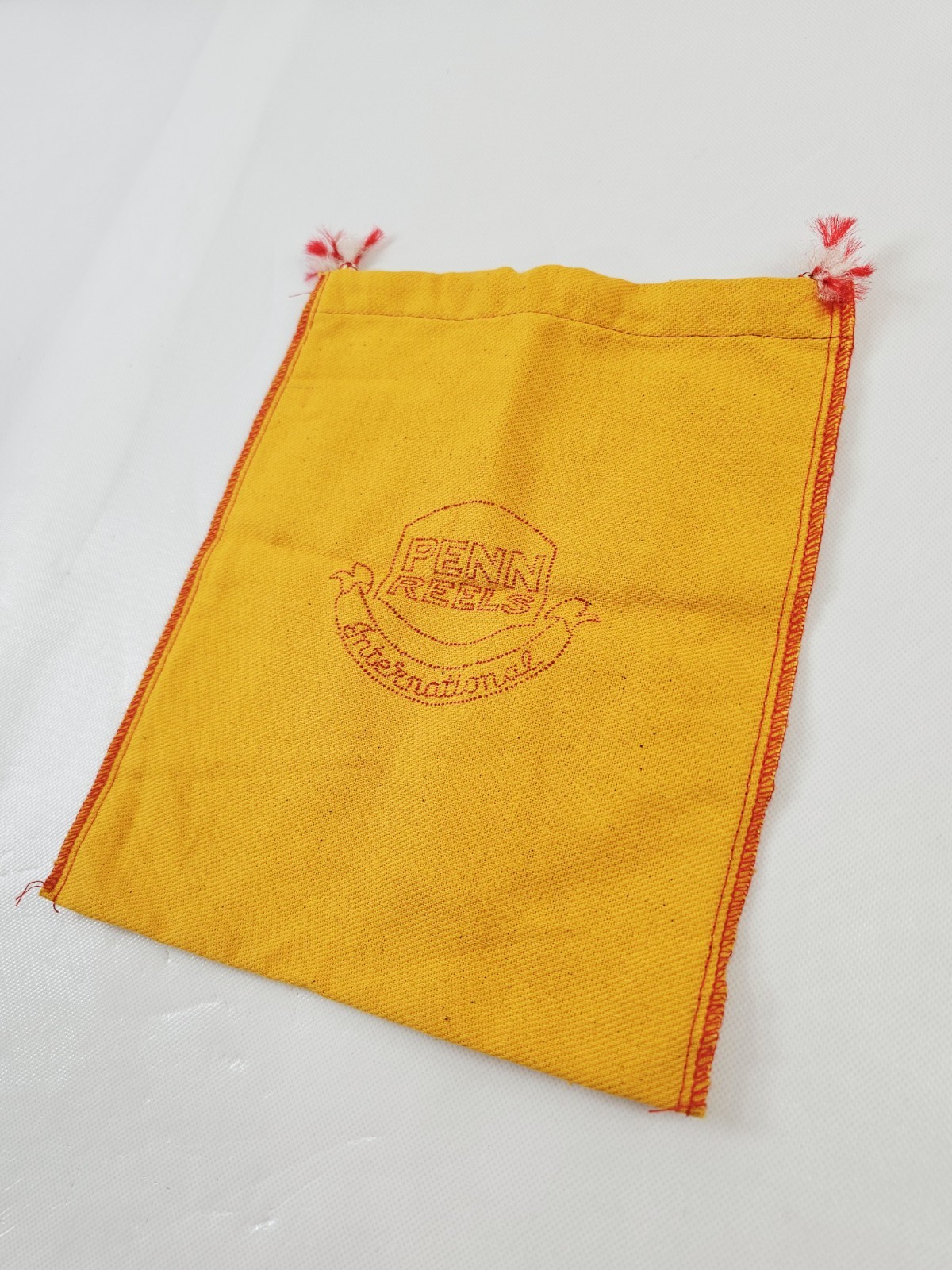 Penn International Reel Bag Cloth Gold OEM Factory Storage Pouch Drawstring Vtg