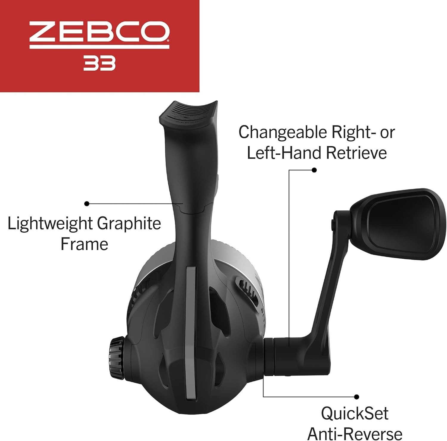 Zebco 33 Spincast & 33 Micro Triggerspin Reel 4lb, Right/Left Retrieve, Bite Ale