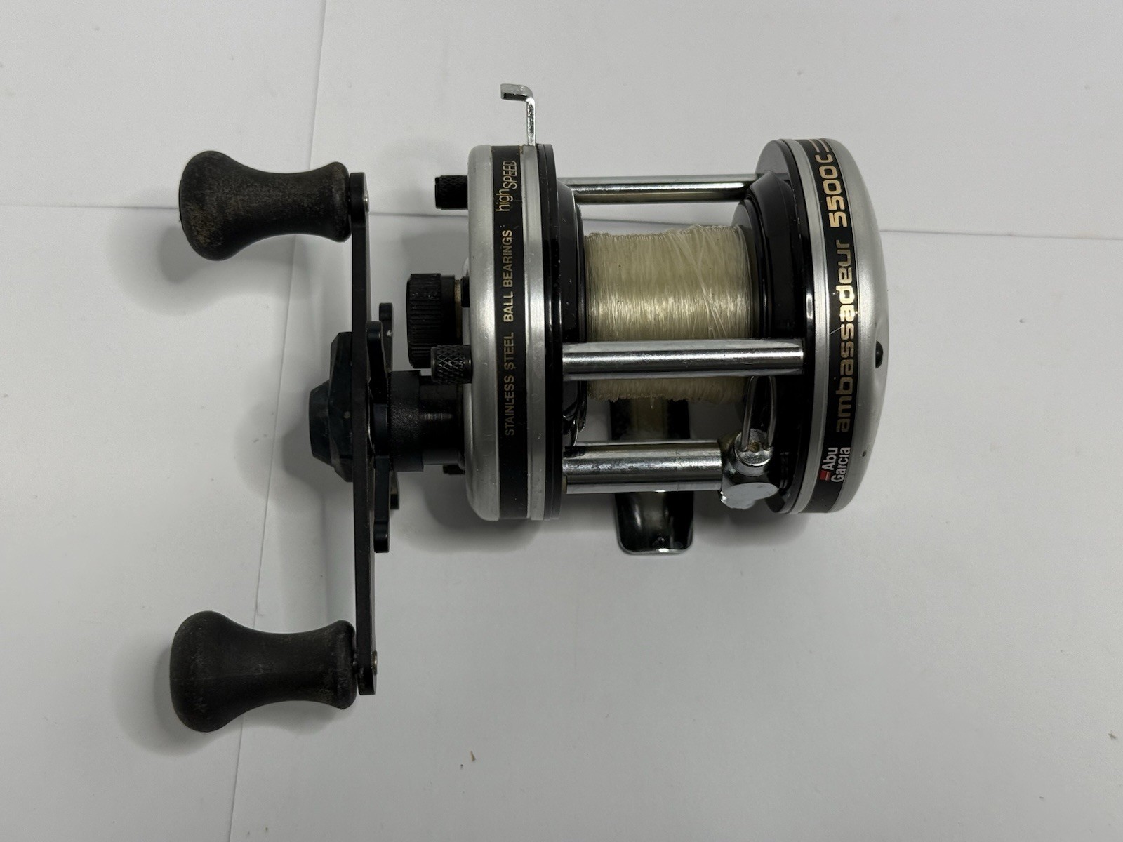Vintage Abu Garcia Ambassadeur 5500C Silver Casting Reel RH Retrieve