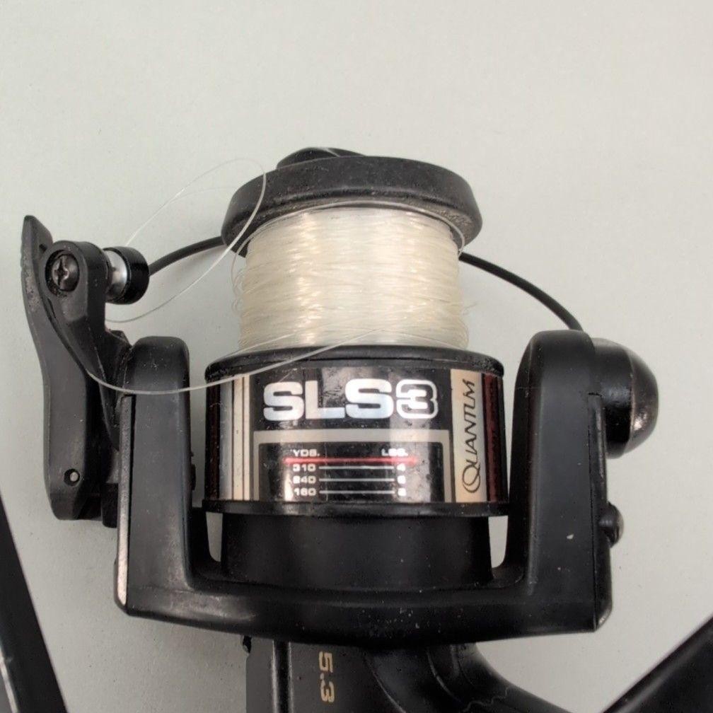 Vintage Zebco Quantum SLS3 Snapshot Spinning Reel 5.3:1 Black Long Stroke