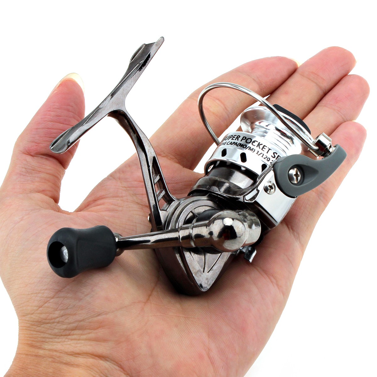 Small Metal Spinning Reel 4.3:1, Portable Fishing Tackle Featuring Coil Pocket