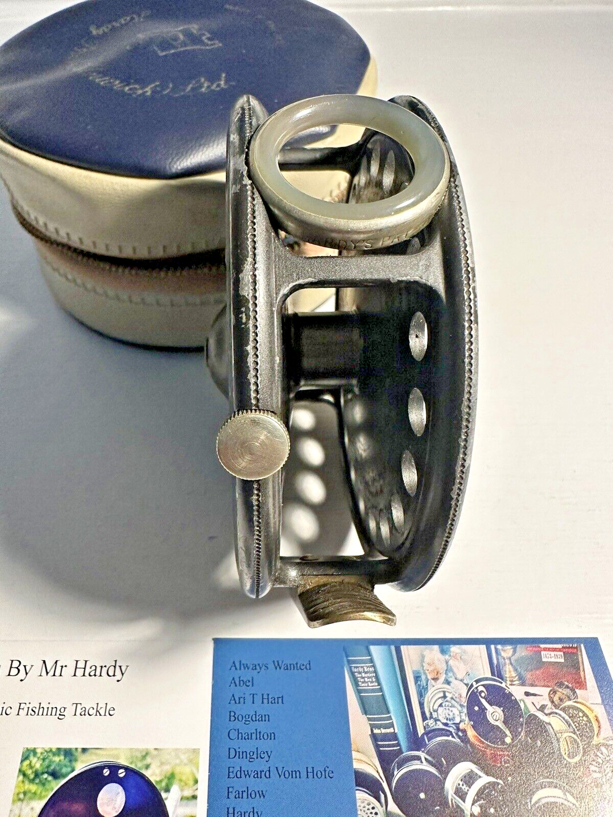 Vintage Hardy 3 3/4 inch The St George Fly Reel with Agate line Guide & Case