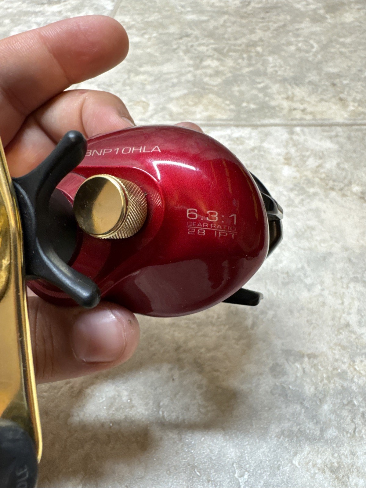 Bass Pro Shops Bionic Plus Baitcast Reel Red Fishing Reel BNP1OHLA Left Handed