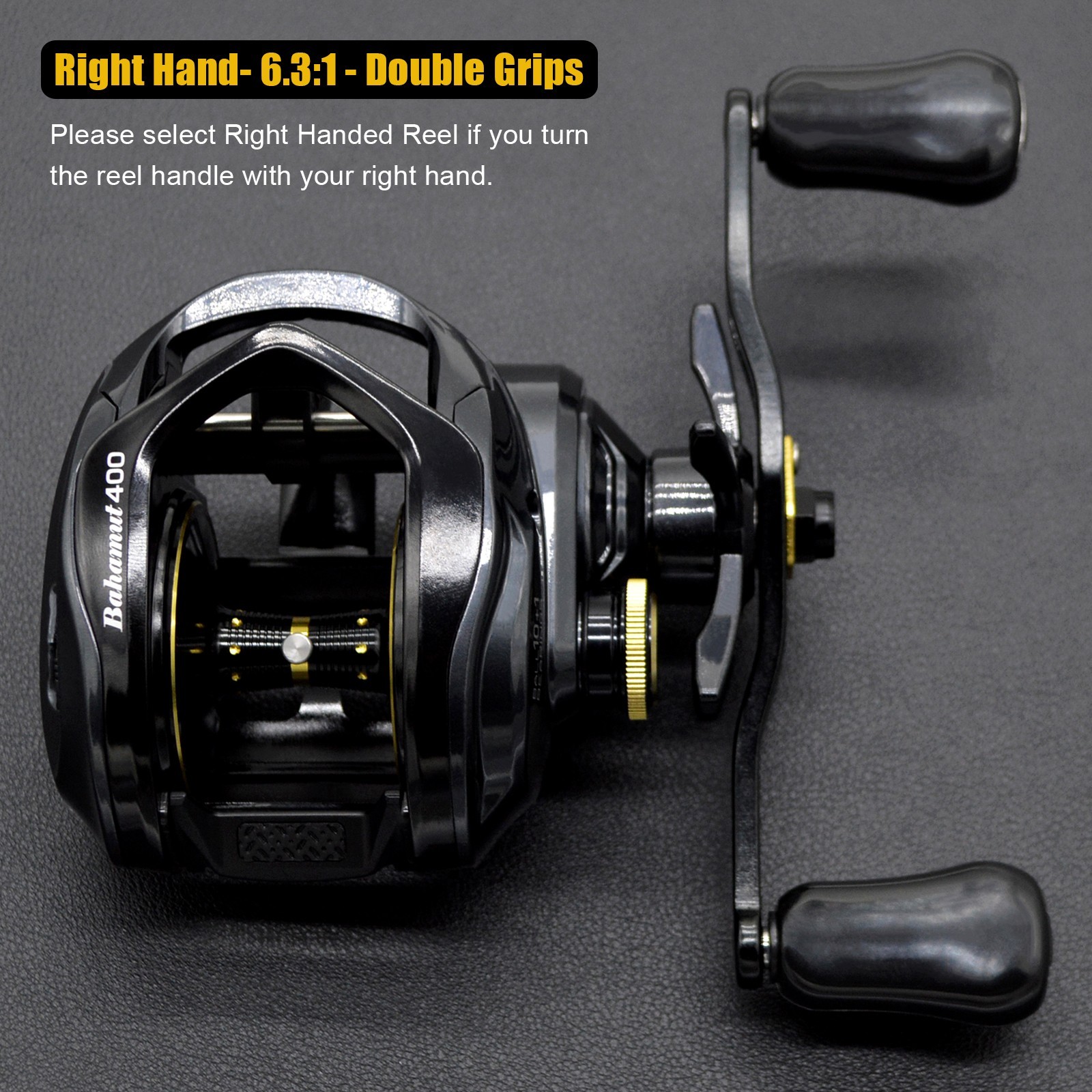 CAMEKOON Bahamut 400 Baitcaster Reel 35 LB Carbon Drag Saltwater Casting Fishing