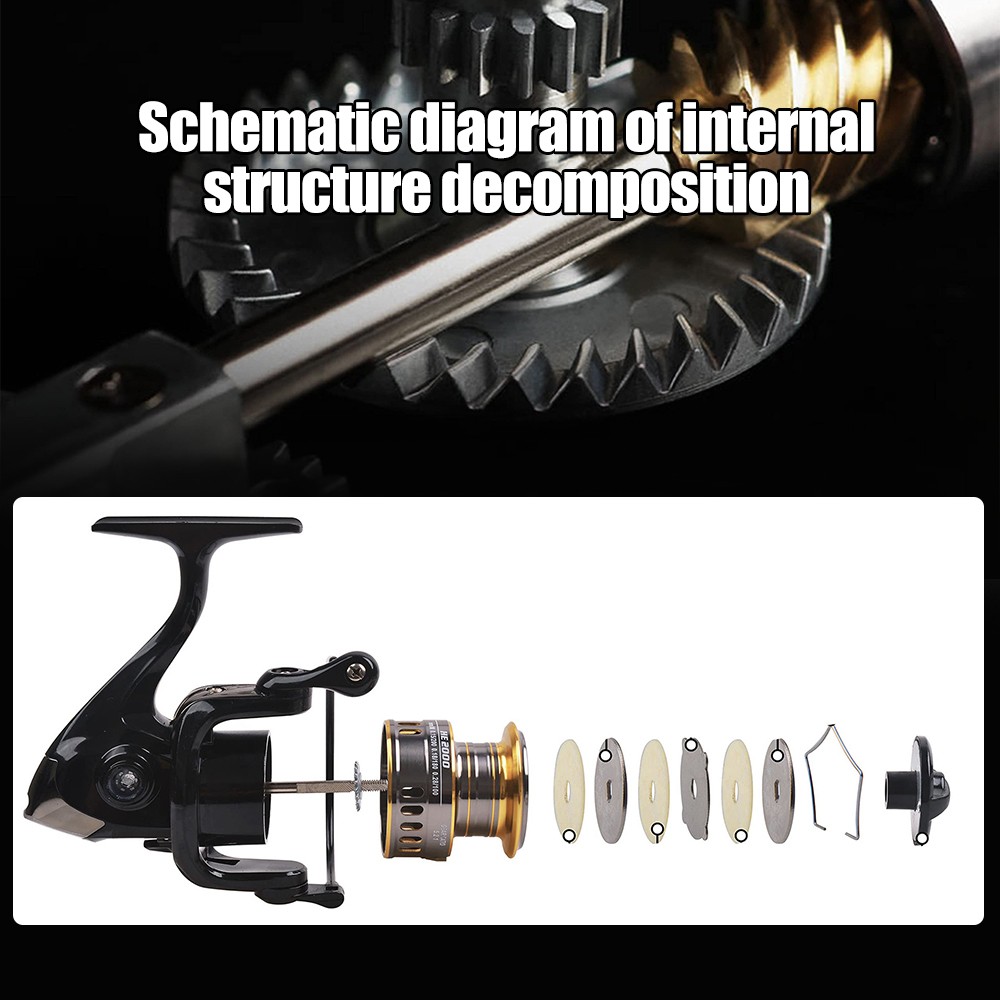 Ultra Light 1000~7000 5.2:1 Gear Ratio CNC Metal Spool Spinning Fishing Reel