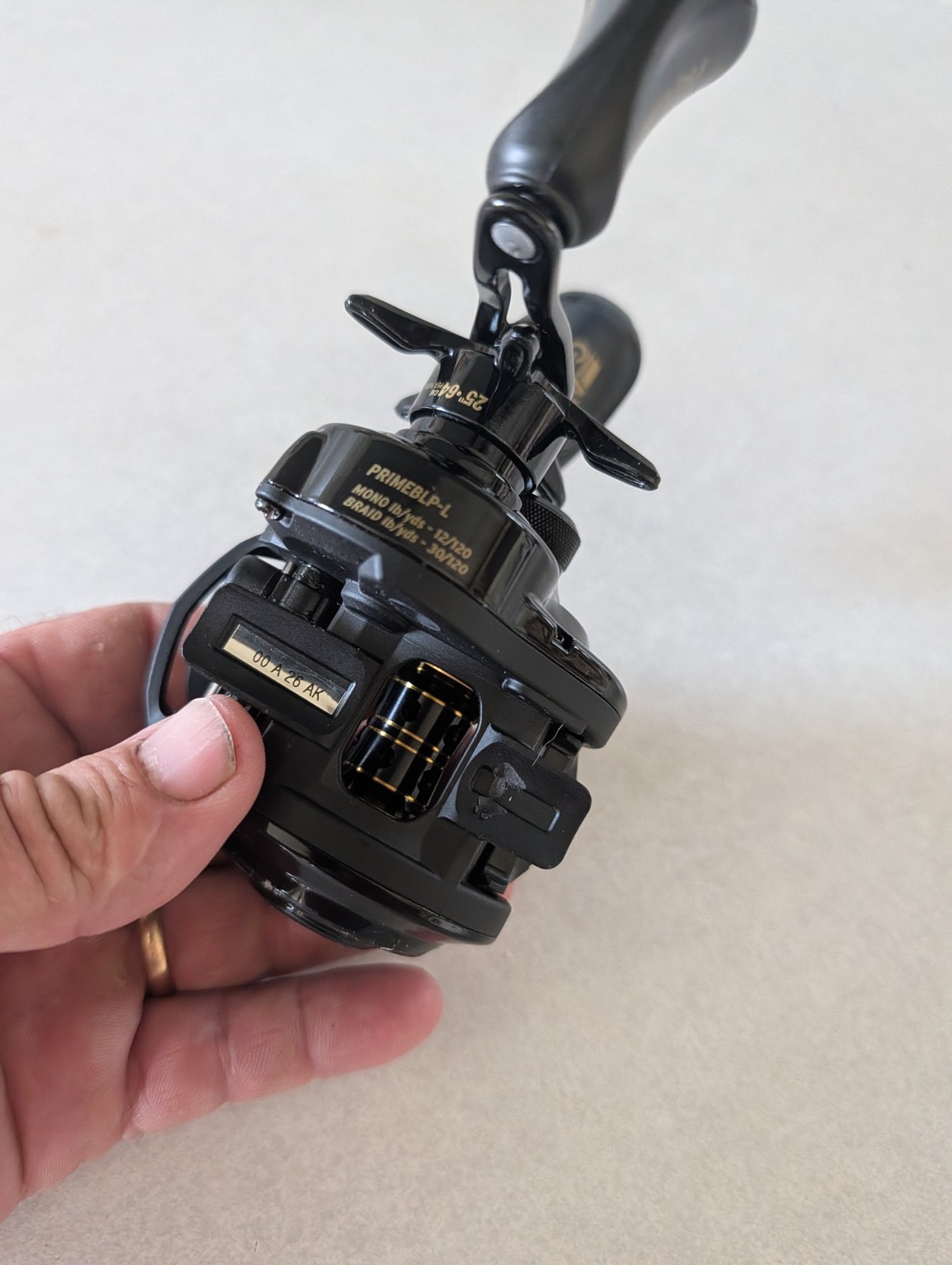 Abu Garcia Prime 21 Black Left Hand Low Profile Baitcasting Reel. PRIMEBLP-L