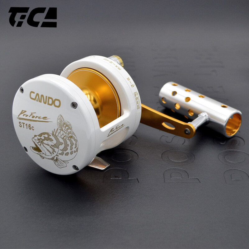 TICA CANDO Conventional Lever Drag Reel Trolling Light Jigging Saltwater Fishing