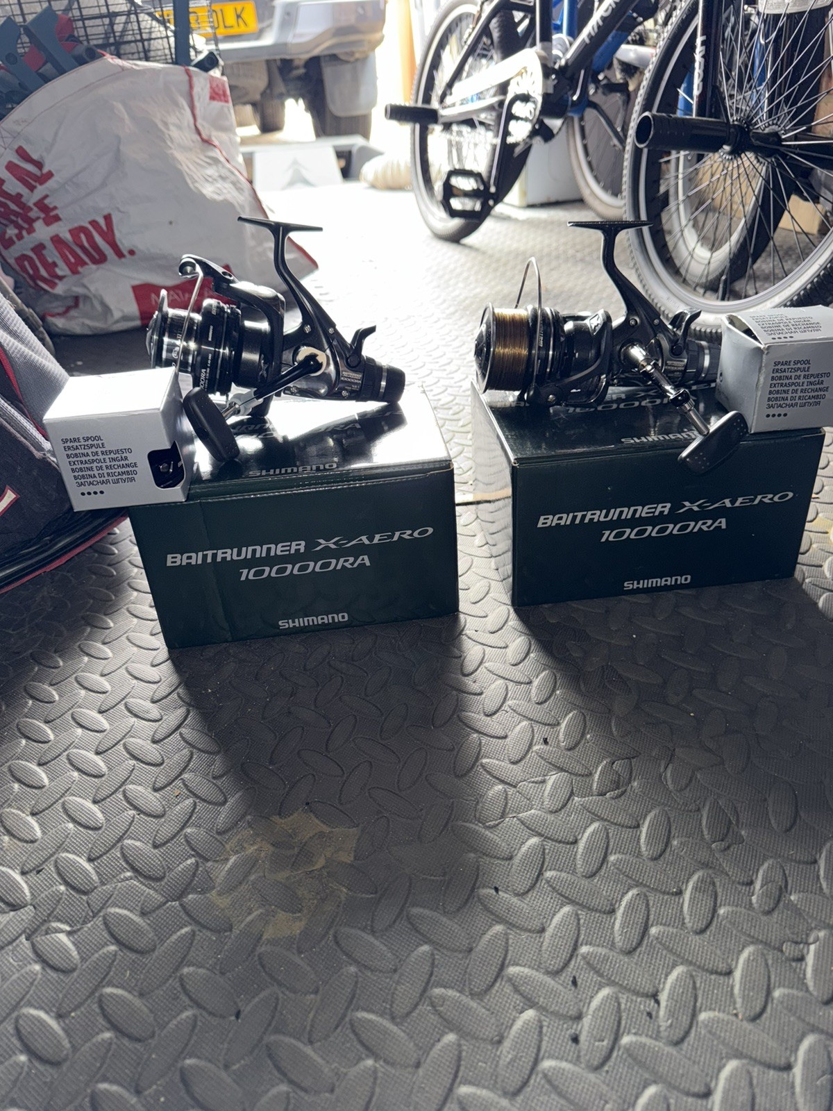 2no Shimano X-Aero 10000RA Carp Fishing Reels With Box And Spare Spool Korda
