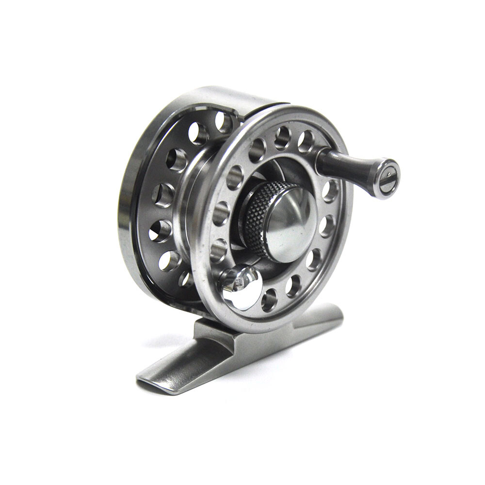 Aluminum Hollow Fly Fishing Reel Ice Fishing Left Right hand Silver 2+1BB