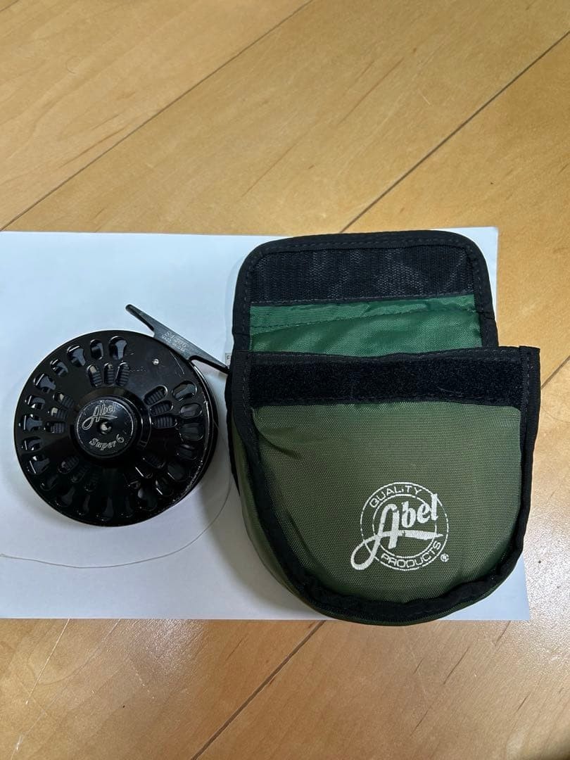 Abel Super 6 Reel Fishing Reel Rotating S1206 W/ Reel Bag Used From Japan