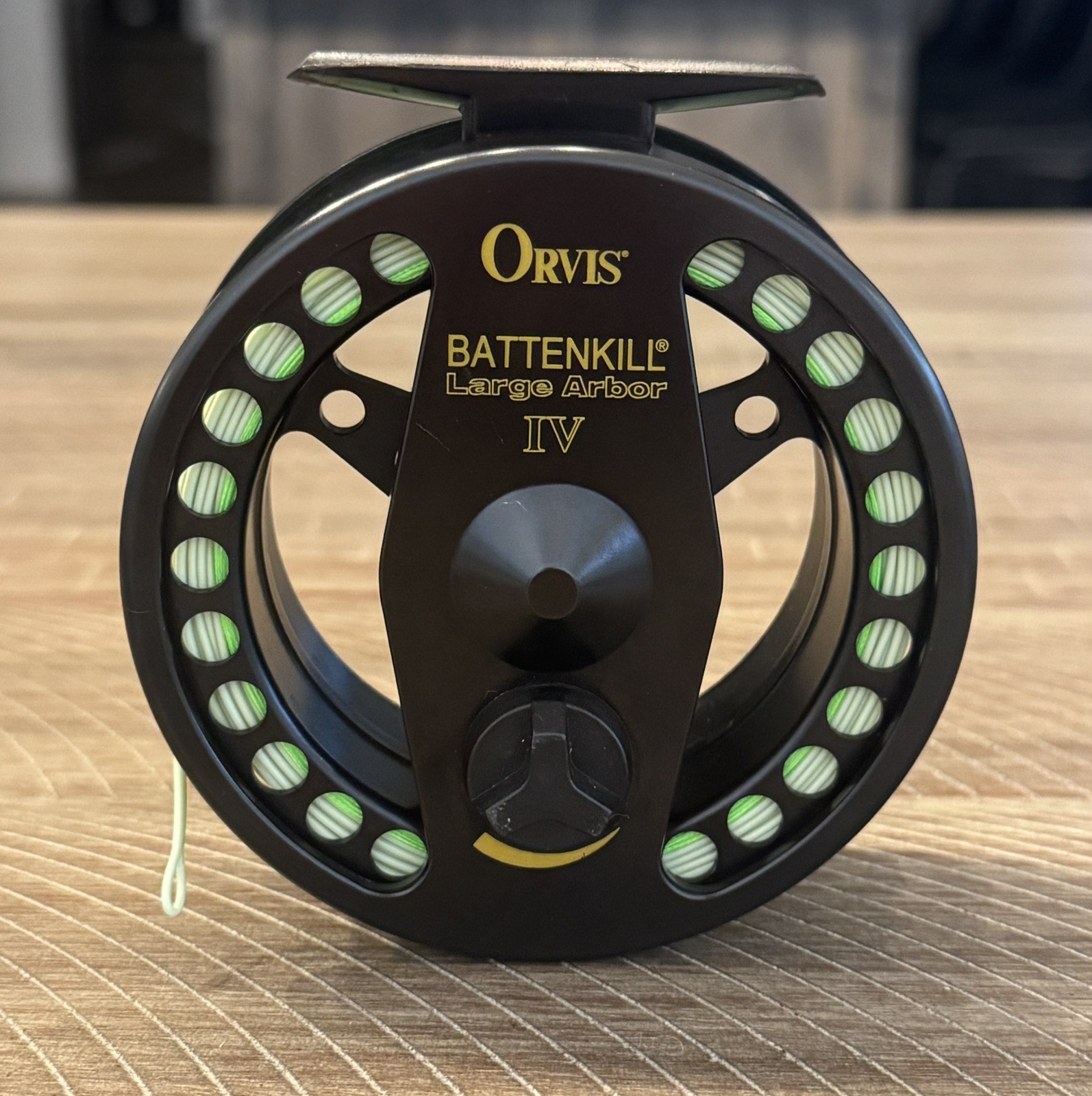 Clean Orvis Battenkill Large Arbor lV 7/9 wt Fly Reel w/New Rio Fly Line