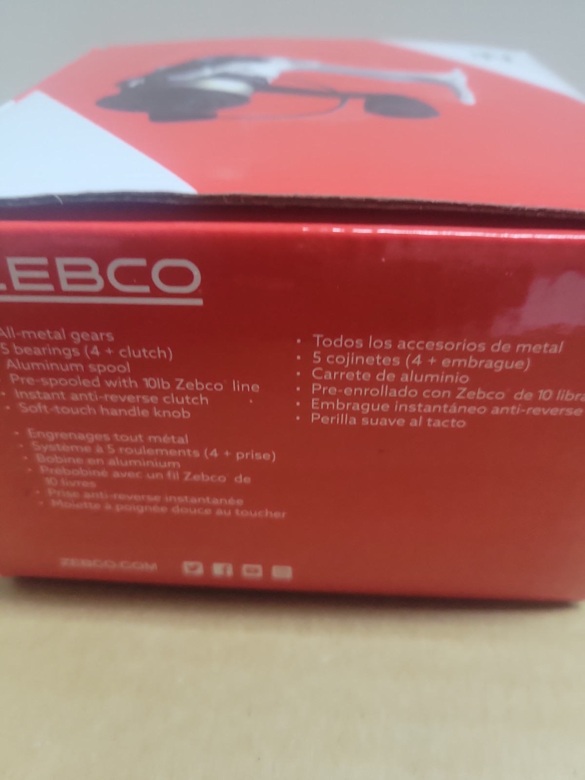 Zebco Roam 30 Spinning Reel 5.2:1 Gear Ratio 10lb/170yd White