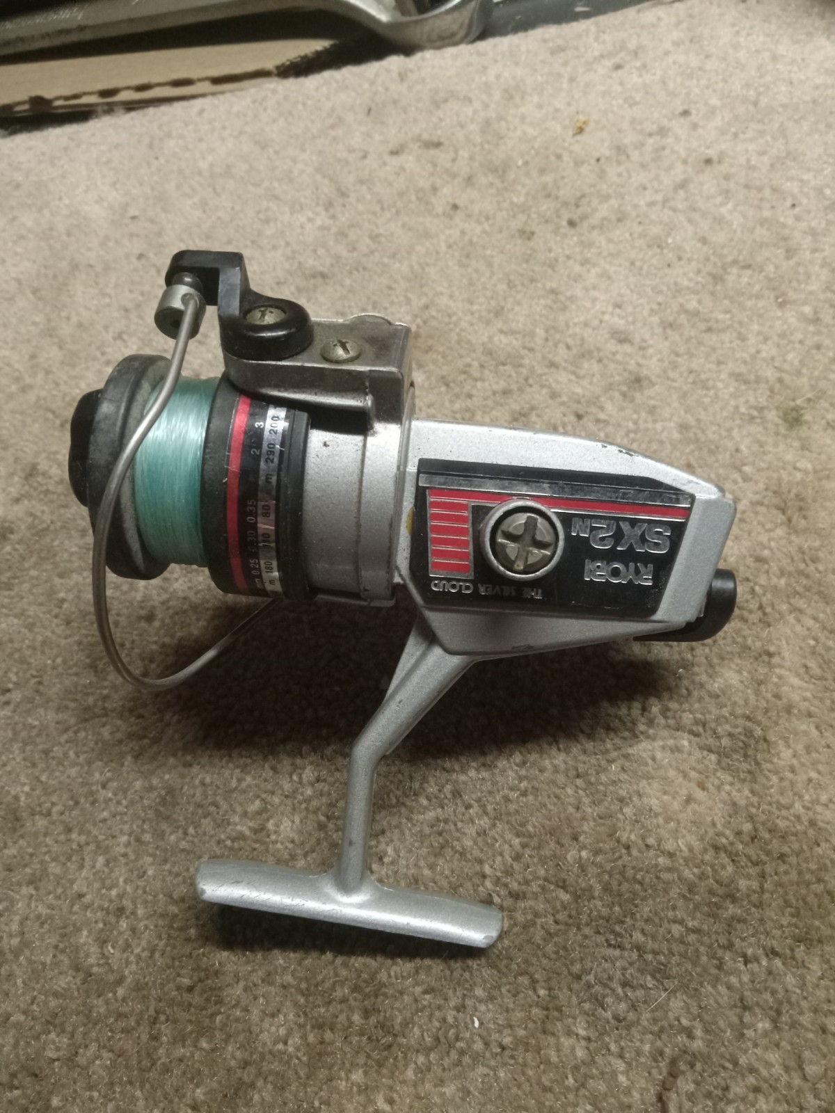 Vintage Working RYOBI Silver Cloud # SX2N Spinning Open Face Fishing Reel Japan