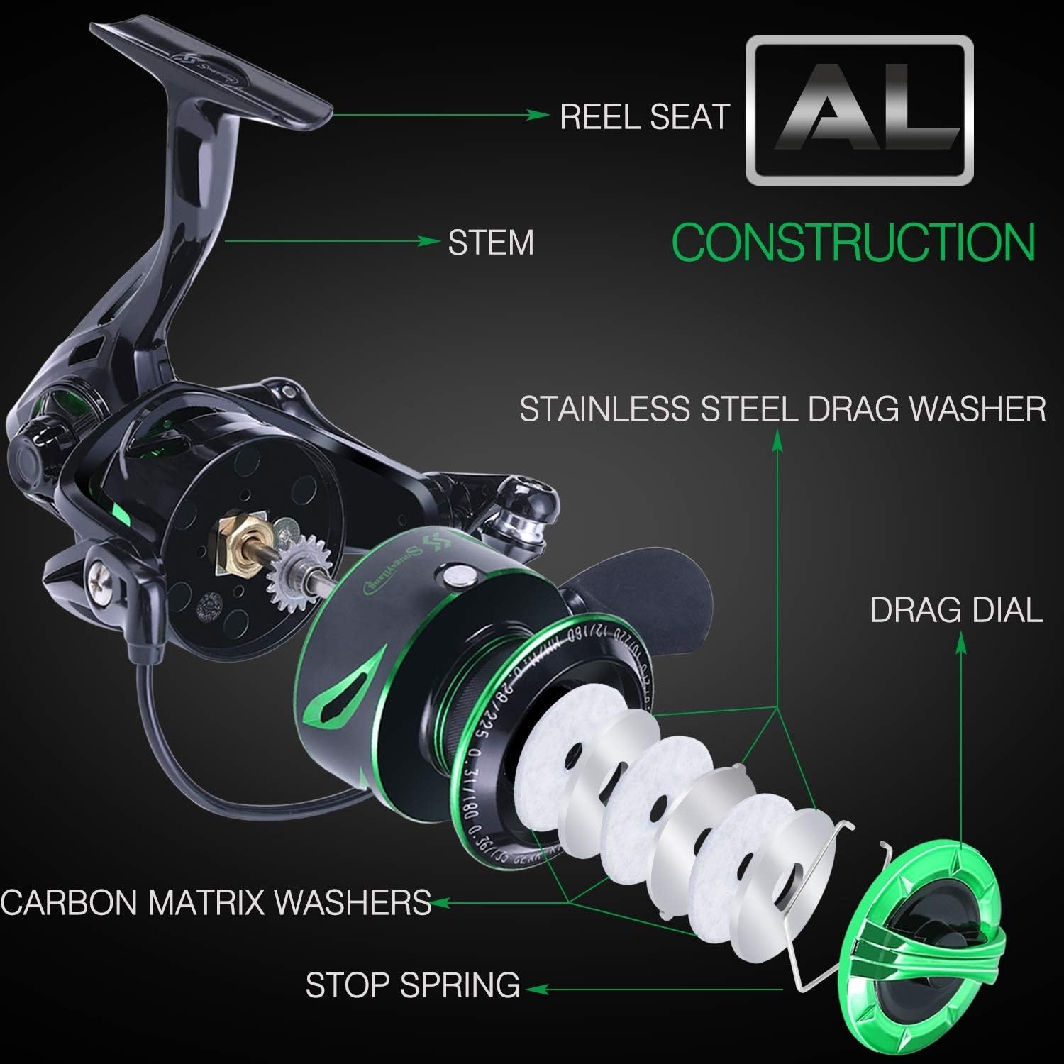 Durable & Lightweight Fishing Reel – 4000 Size for Versatile Inshore Fishing