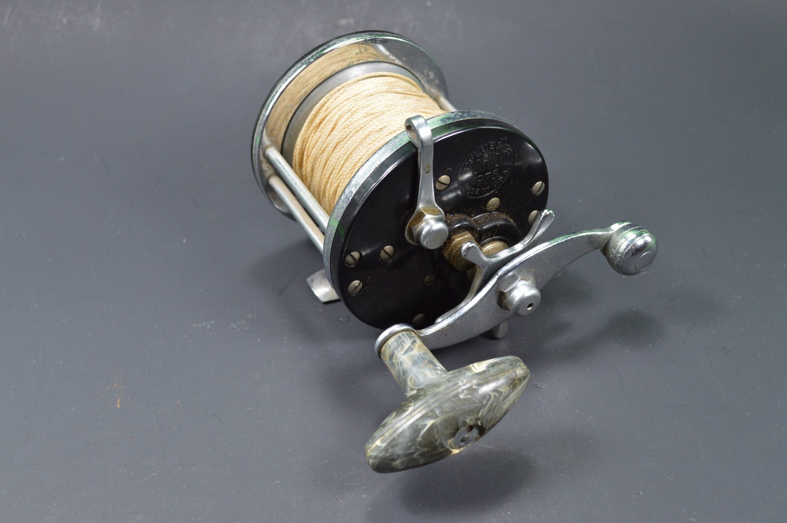 Vintage Pflueger Ohio 1978 Fishing Reel,Black,Works,Made in USA,US Seller!