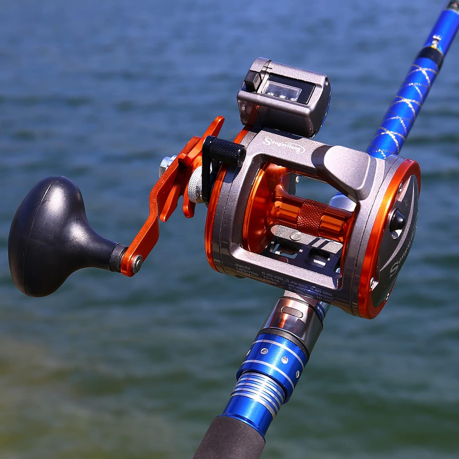 Line Counter Trolling Reel Conventional Level Wind Fishing Reel