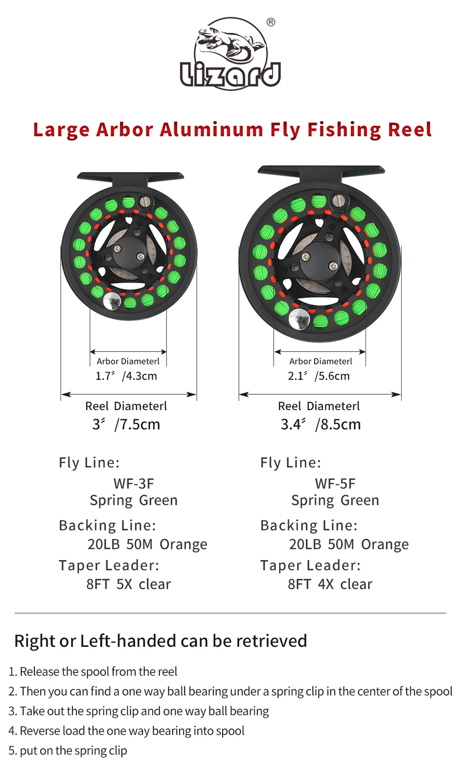 Fly Fishing Reel 3/4 5/6 All Aluminum Alloy Black Lightweight Fly Reel with Line