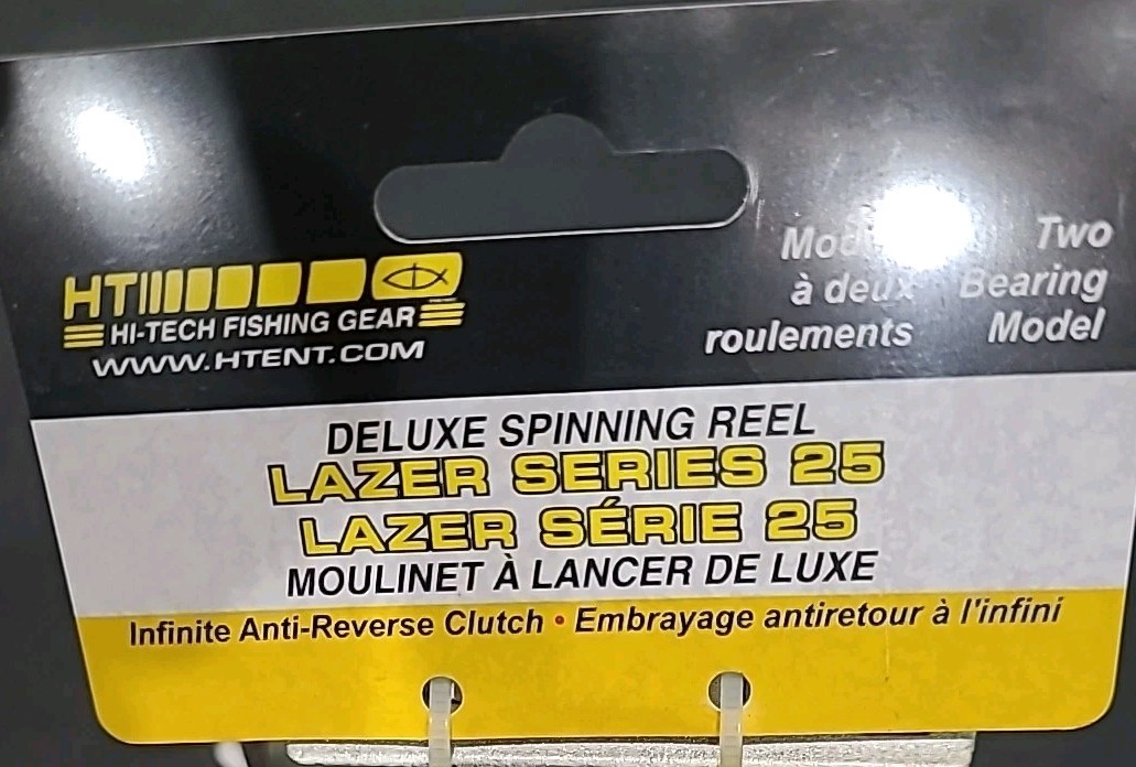 HT Lazer 25 Spinning Reel 5.1:1 Pre-Spooled 6 LB Line HZF-25 – RH or LH Retrieve