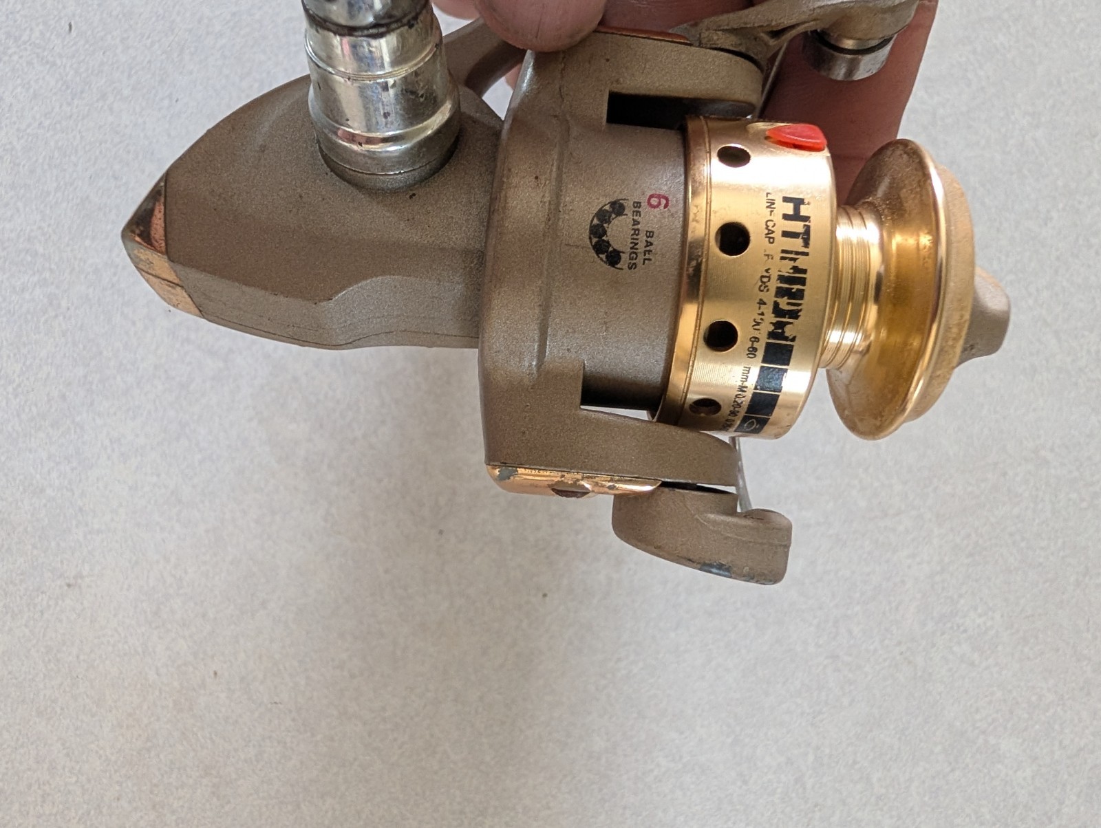 HT Enterprises Masterpiece Spinning Fishing Reel 6 Ball Bearing. Wood Knob.