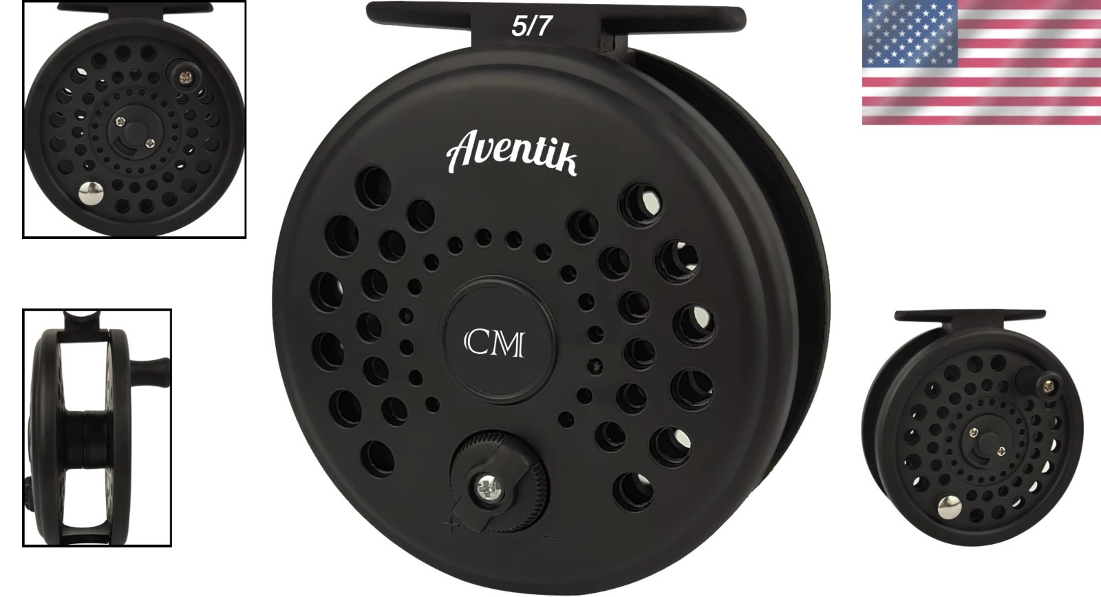 CM Classic IV Graphite Fly Reel – Large Arbor 3/5 & 5/7 Sizes for Anglers