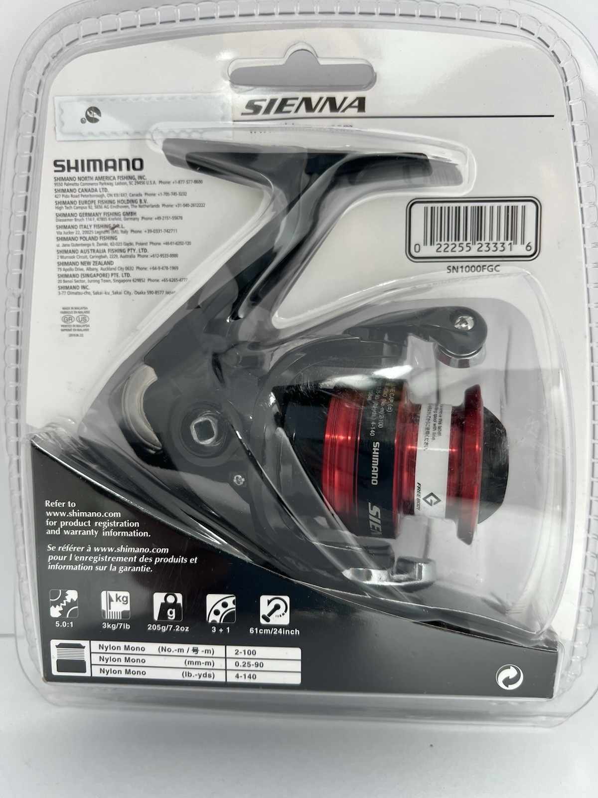 Shimano SIENNA 1000 FG CLAM Spinning Reel (SN1000FGC) Fishing BRAND NEW SEALED