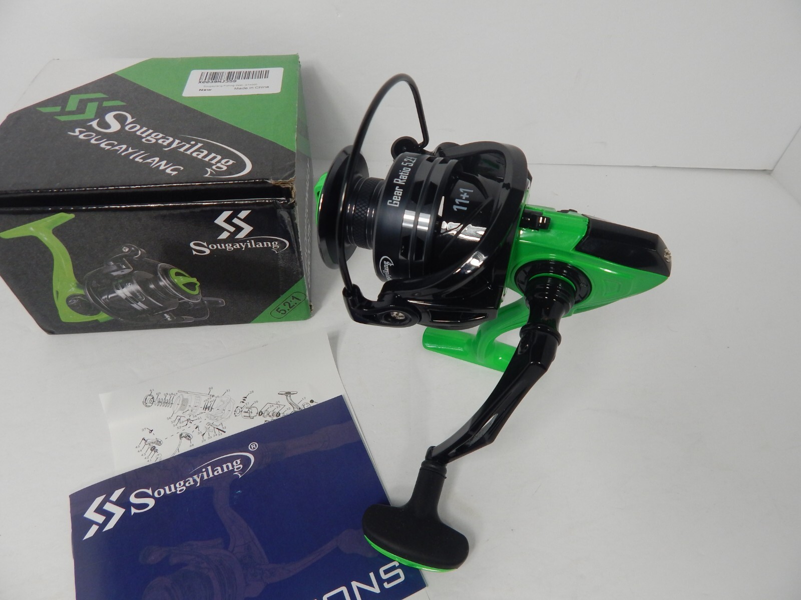 Sougayilang Spinning Reel, GT 4000, Ratio 5.2:1, 10/240, ( Smooth Reel)