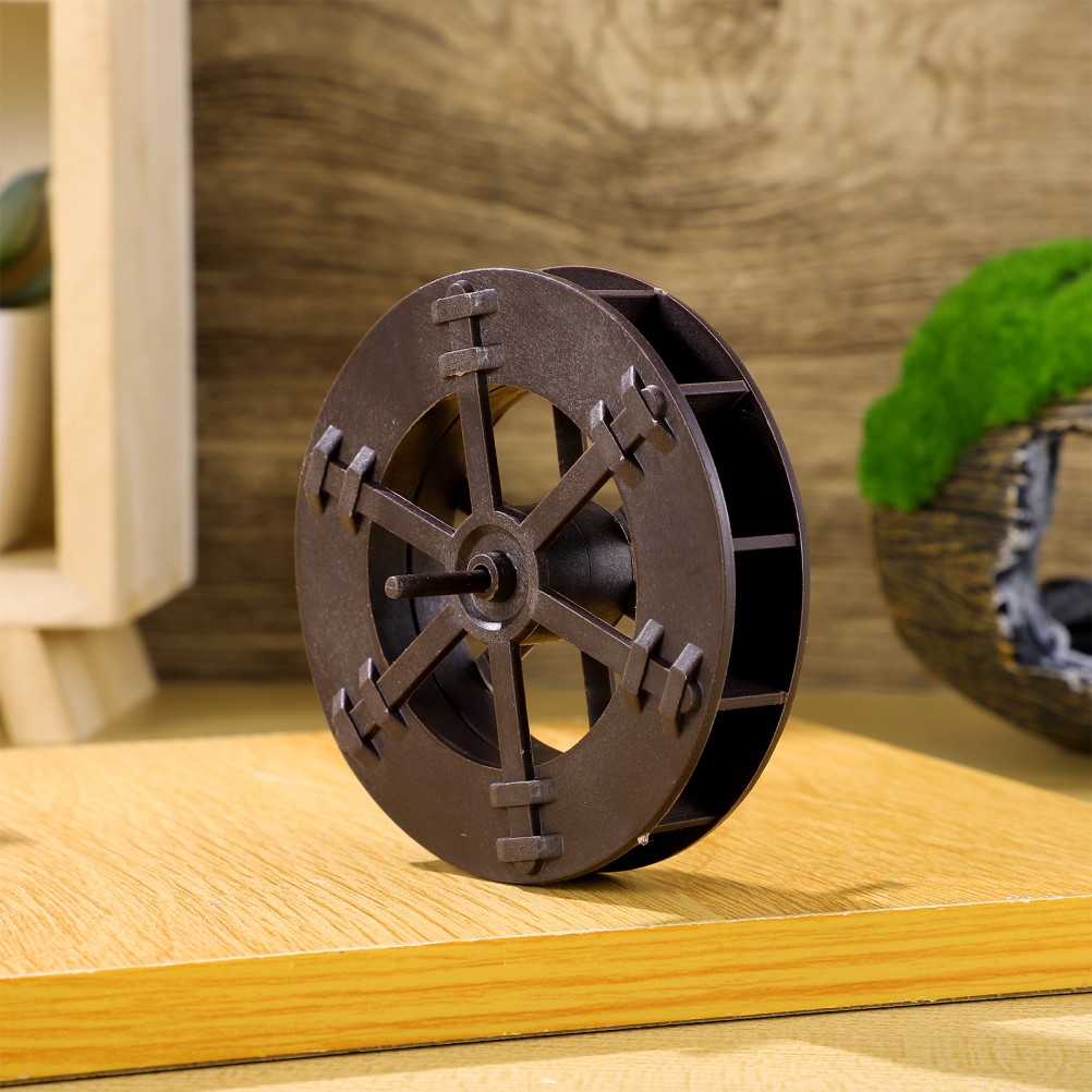 2Pcs Reusable Mini Water Wheels Plastic for Home Office Fountain Decoration