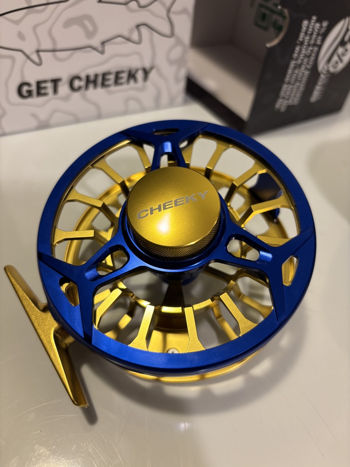 Cheeky Spray 400 Fly Reel (7-9WT) *NEW* Electric Blue/Gold