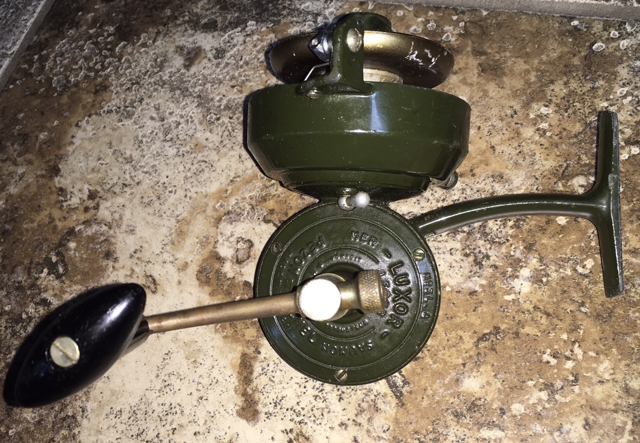 Vintage Luxor Spinning Fishing Reel France No.3L (A) Green – No Bail – For Parts