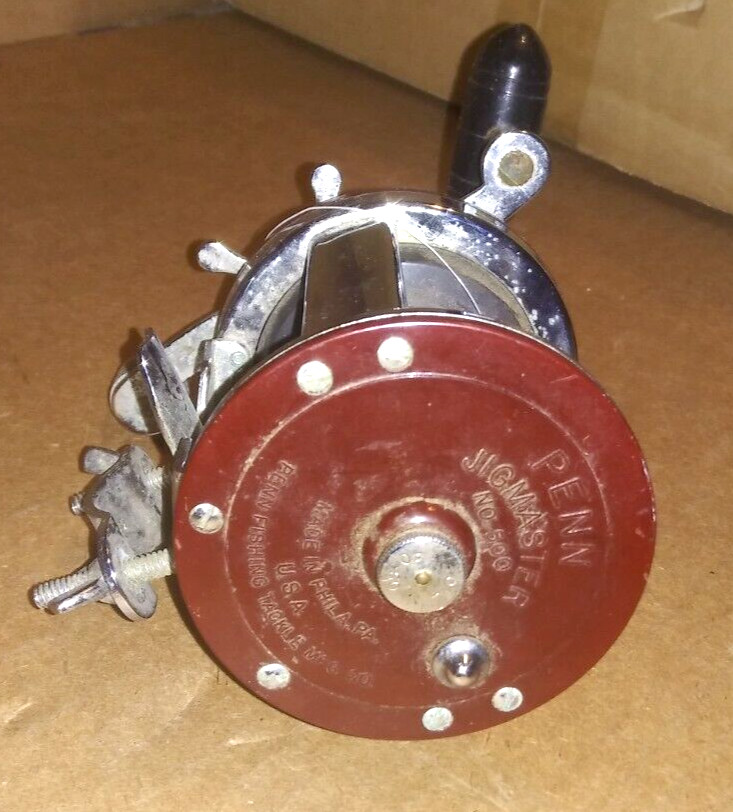 Vintage PENN JIGMASTER No. 500 Saltwater Fishing Reel USA Strong Clicker