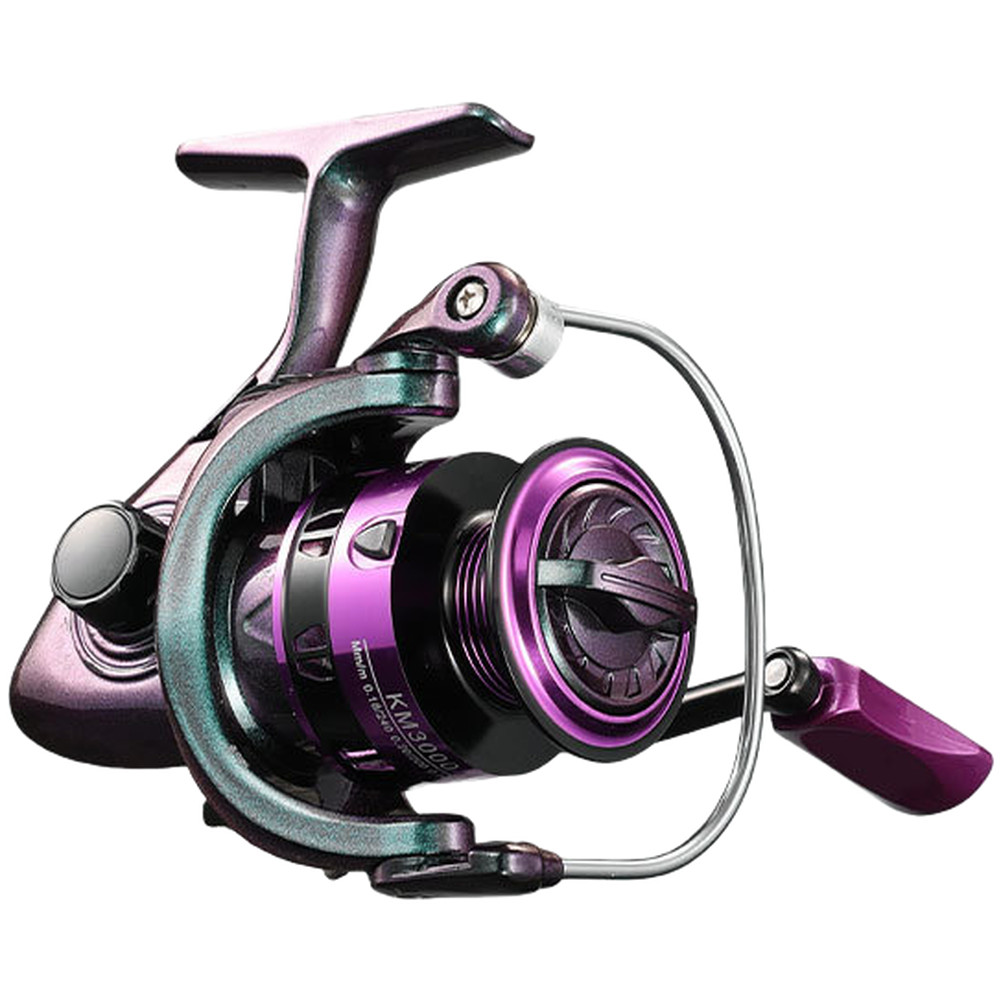 Rotating Fishing Reel Long Cast Metal Spool with Smooth Drag for Freshwater