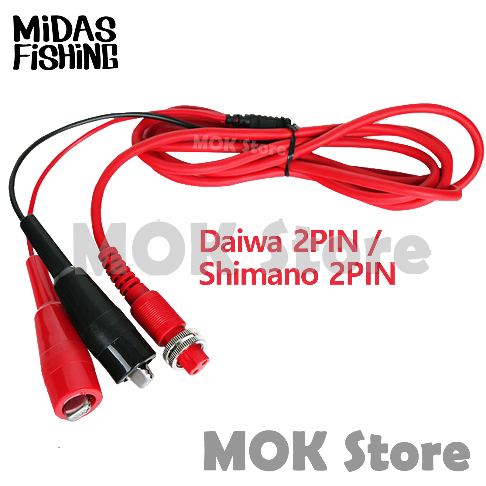 Midas Electric Reel Power Cord Cable For Daiwa Tanacom Shimano Leobritz Seaborg