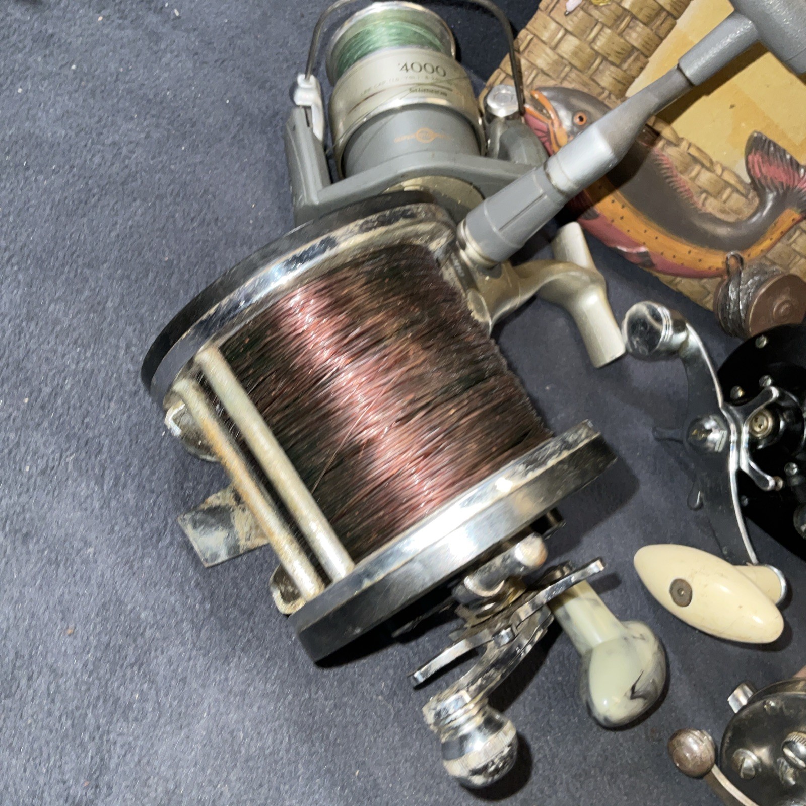 Vintage Fishing Reels And Picture Frame – Gift For Dad, Boyfriend, Husband