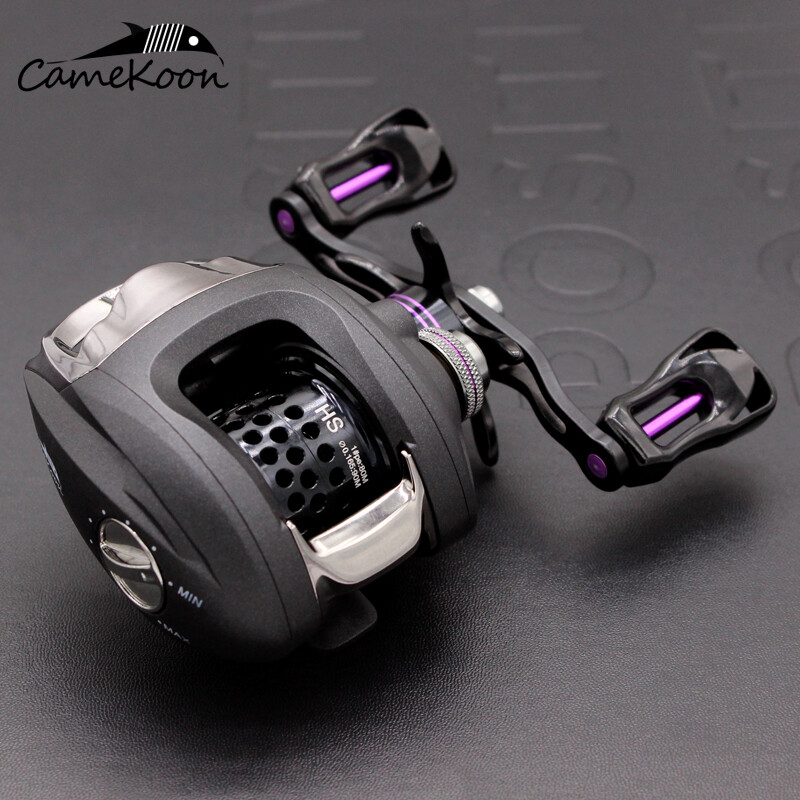 CAMEKOON Baitcaster Reel w/ Extra Shallow Spool 6.3:1 Multicolor Casting Fishing