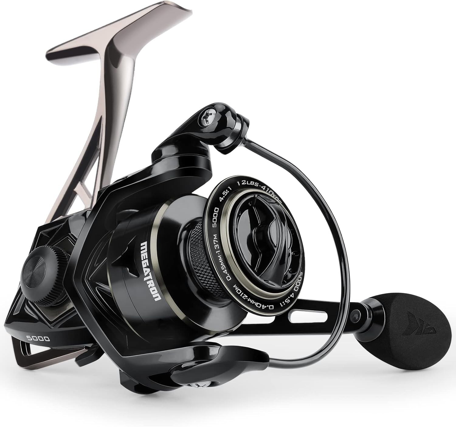 Megatron Spinning Reel, Freshwater and Saltwater Spinning Fishing Reel, Rigid Al