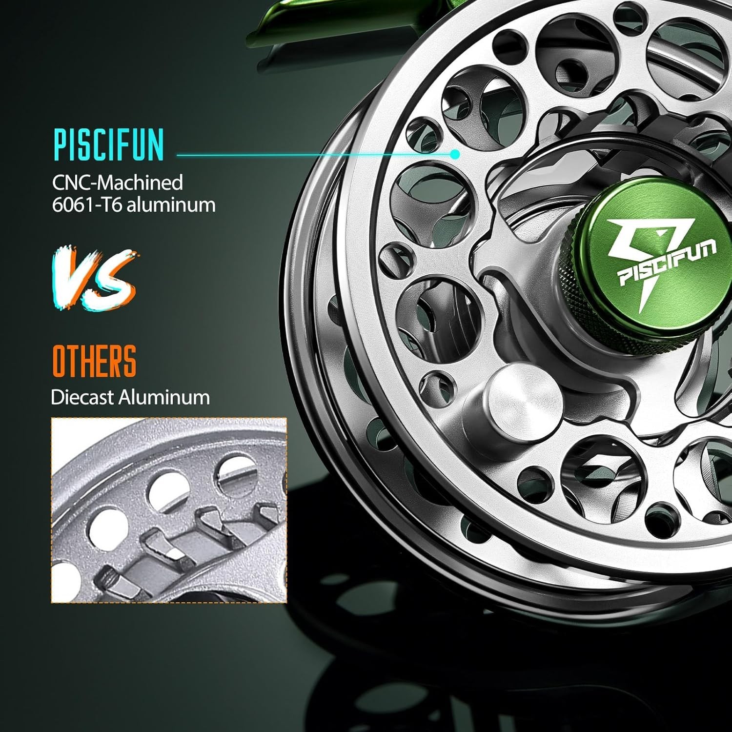 Sword Fly Fishing Reel, CNC-Machined Aluminum Alloy Fly Reel