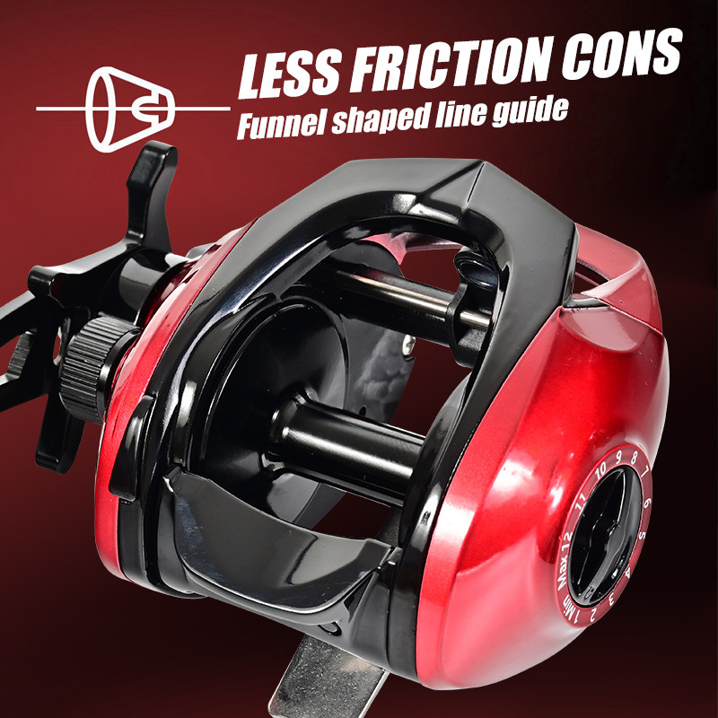 1pc Metal 5.5:1 Speed Ratio Fishing Reel, 4+1BB Far Throwing Baitcasting Reel,