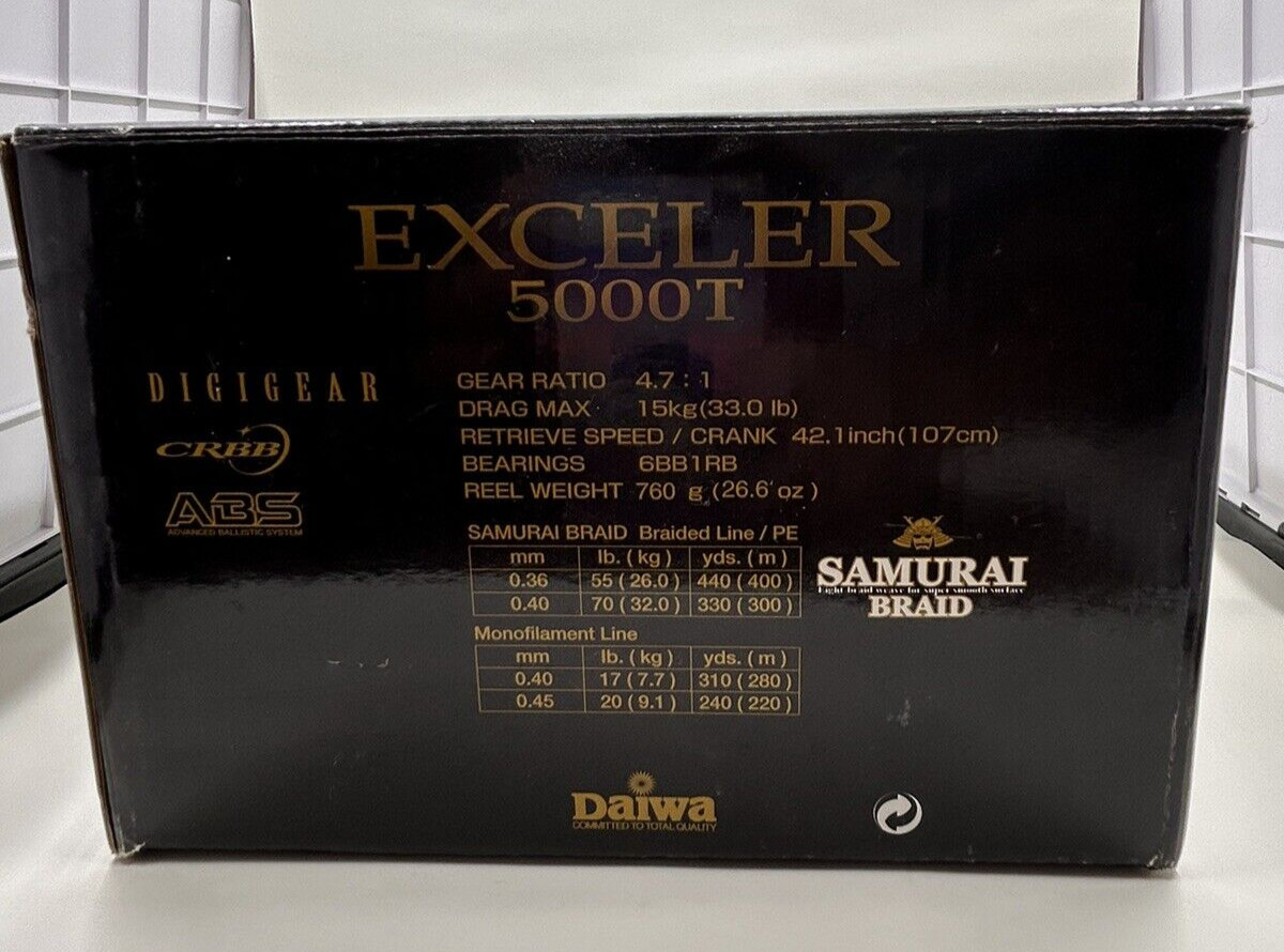 Daiwa Exceler 5000T Spinning Reel – New in Box