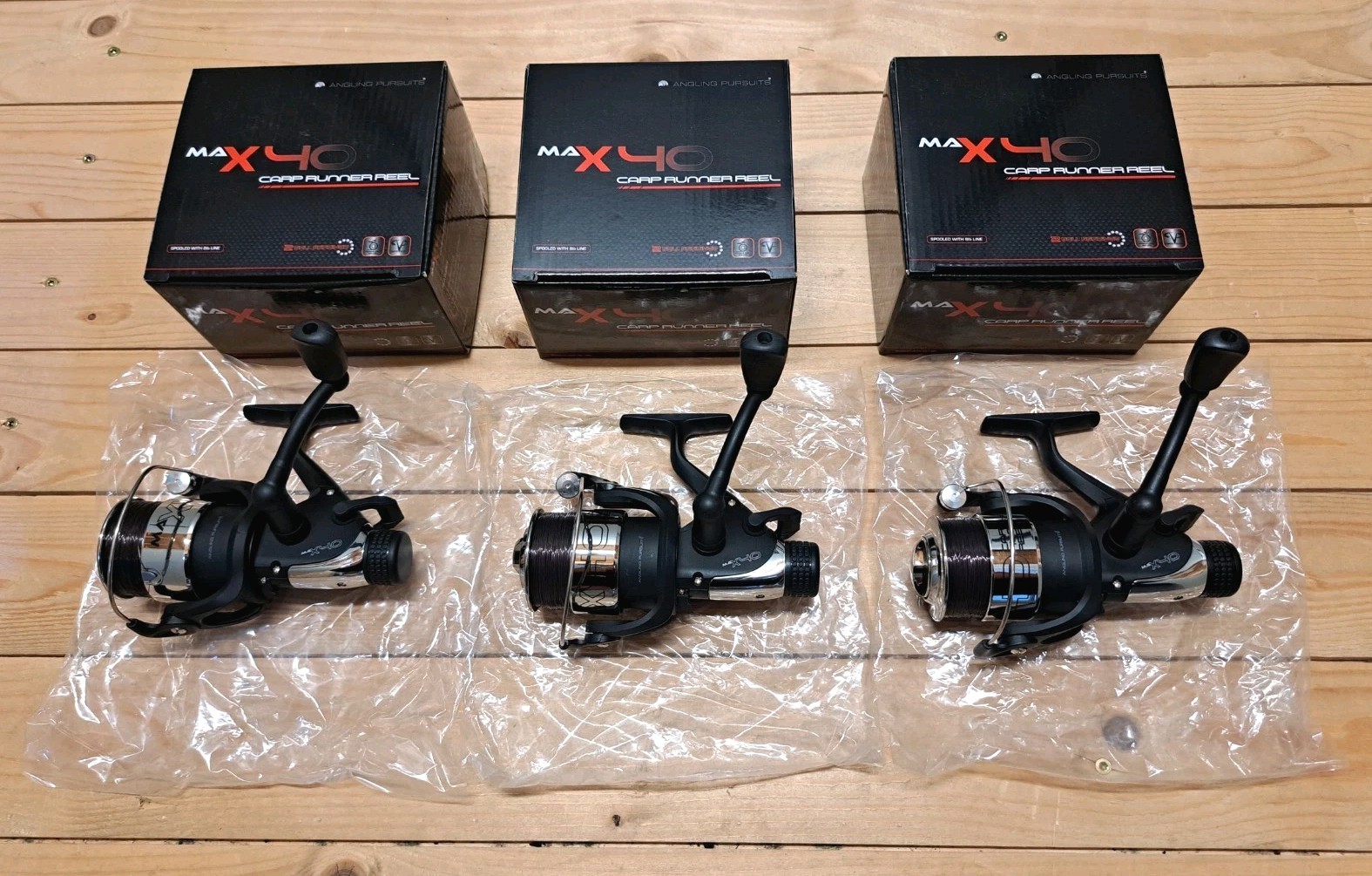 3 × NGT MAX 40 Carp Runner Reel NEW! carp reels freewheel fishing reels