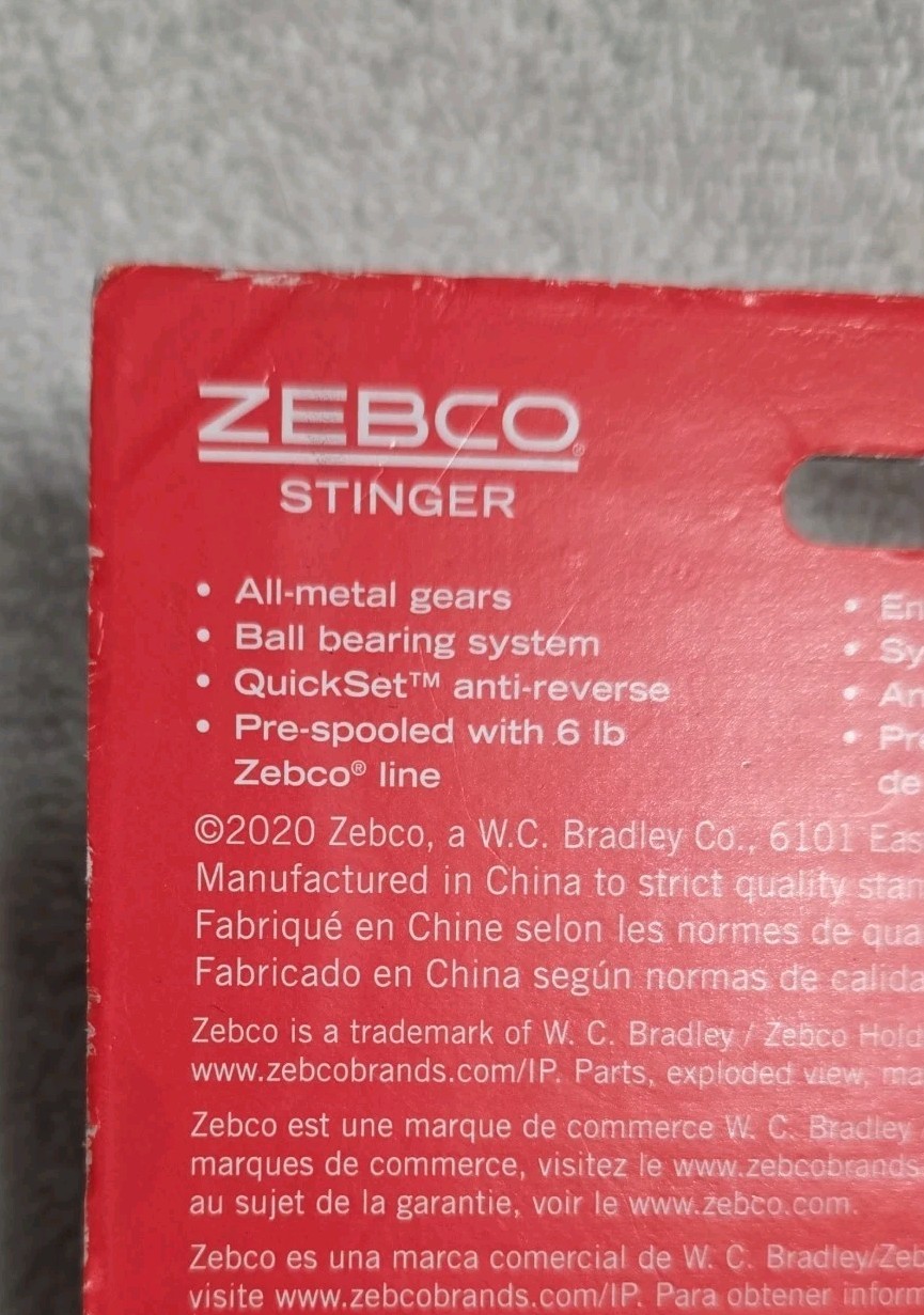 Zebco 2139124 SSP10A Stinger Spinning Reel with 6Lb Line NIB